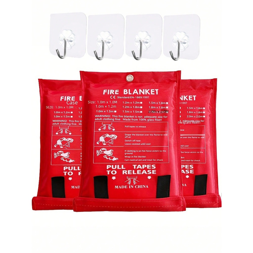 Fire Blanket Kitchen - Feuerlöschdecke, 99,37 x 39,37 Zoll, flammhemmende