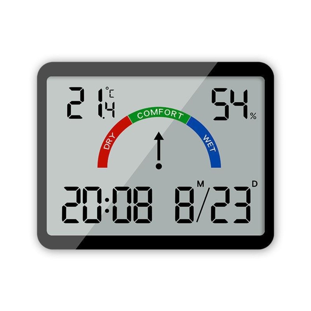 Pool Alarm Float - Magnetische Hängeuhr Ultradünnes Digitaldisplay Raumthermometer Feuchtigkeitssensor