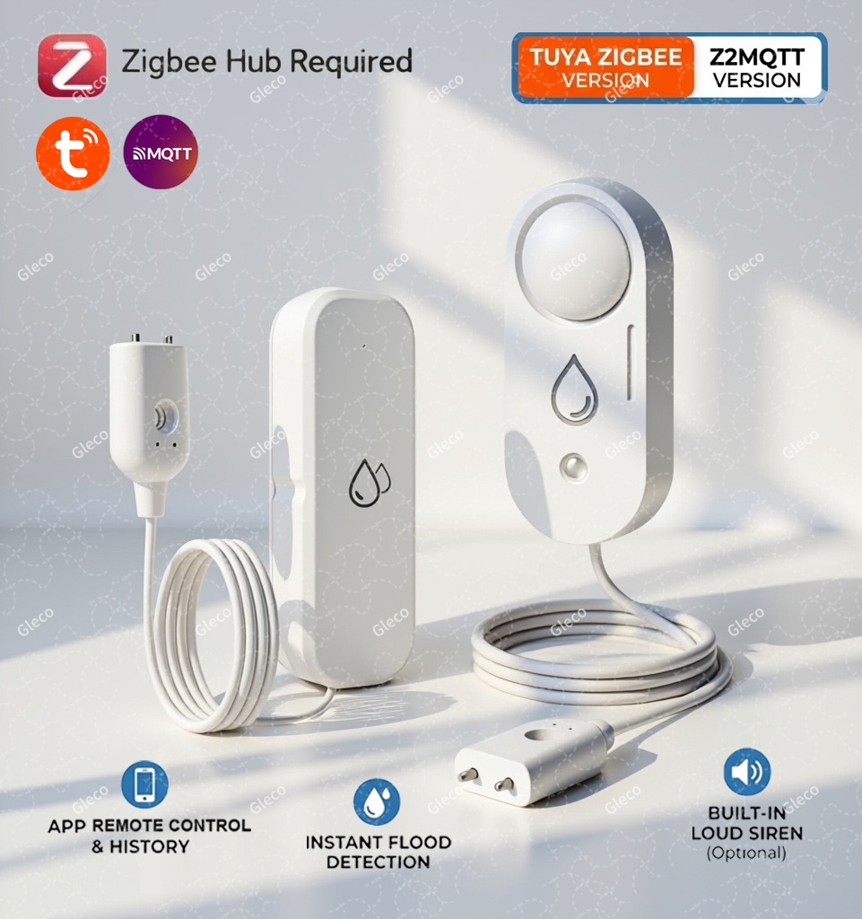 Water Alarm Sensor - Zigbee Wasserleck-Sensor, Überschwemmungs- und Leckagedetektor mit
