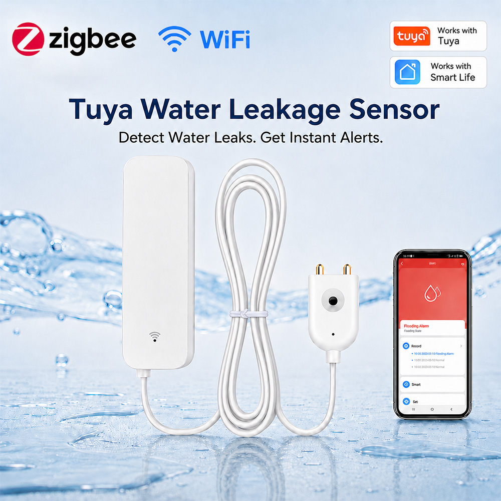 Water Alarm Sensor - ZigBee WLAN Wasserleck-Sensor Überflutungs- und Leckagealarm