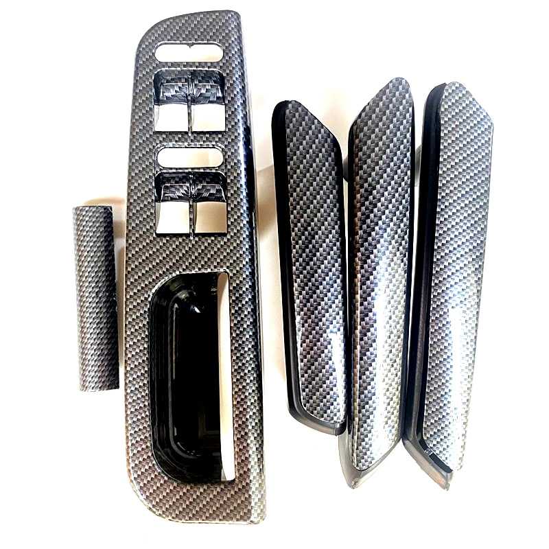 Window Lock Bar - Türgriff mit Kohlefasermuster, Fensterschalterrahmen für VW