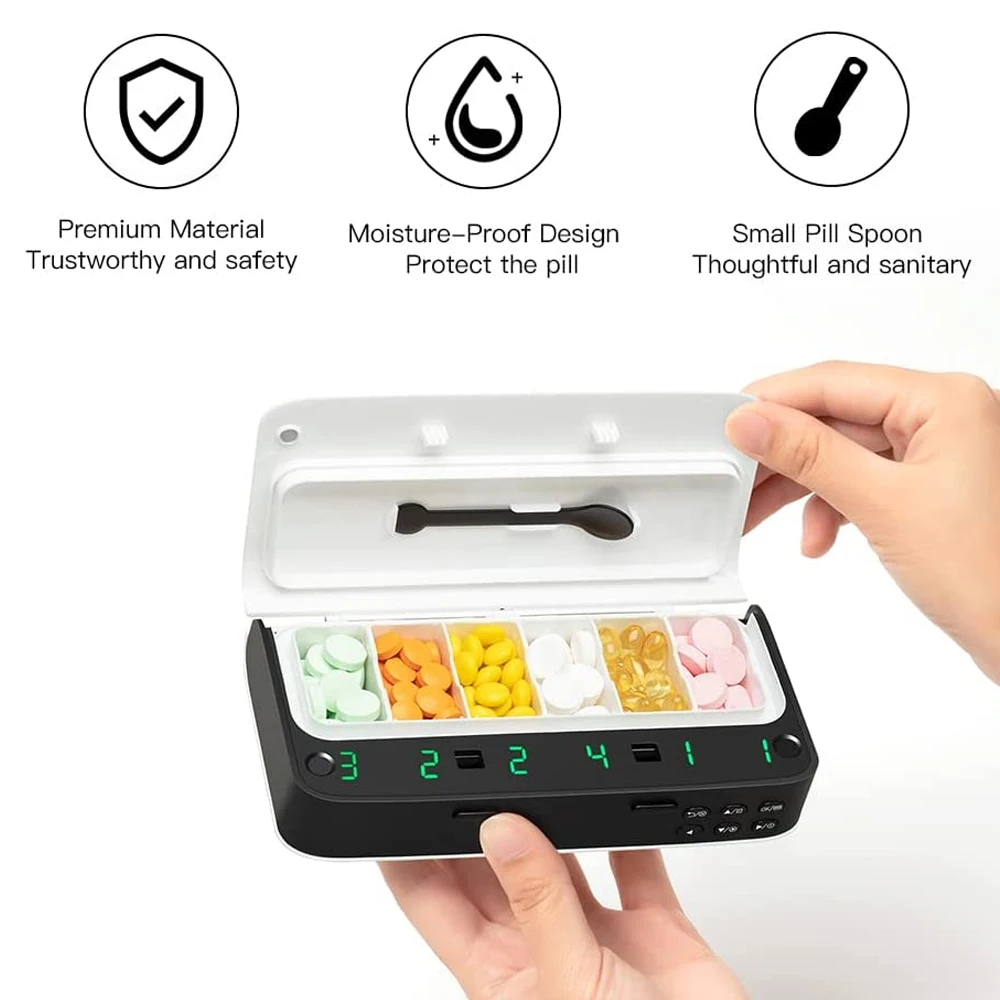 Pillenspender mit Alarm, tägli – Medicine Cabinet Lock Bewertung und Preis
