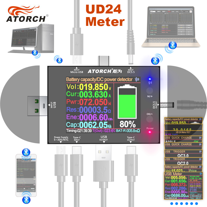 UD24 2,4-Zoll USB-Tester DC5.5 – Co Detector Plug Bewertung und Preis