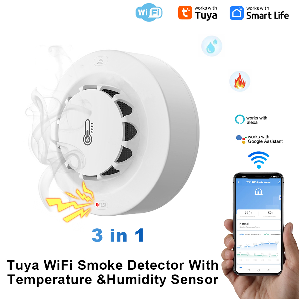 Tuya Wifi BT Zwei Verbindung R – Smoke Detector Interconnected Bewertung und Preis