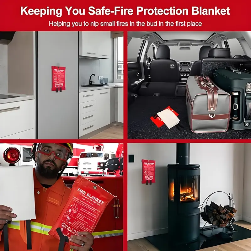 4er-Pack Glasfaser-Notfall-Feu – Fire Blanket Kitchen Bewertung und Preis