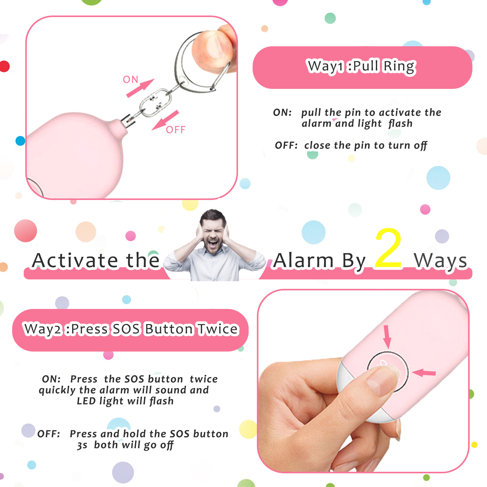 1 Stück ultra lauter 130 dB pe – Personal Alarm Keychain Bewertung und Preis